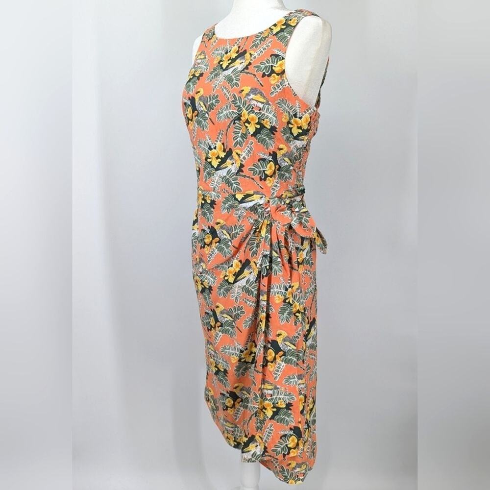 Patagonia Size 4 Pataloha Organic Cotton Midi Dress PeachTropical Beach Resort